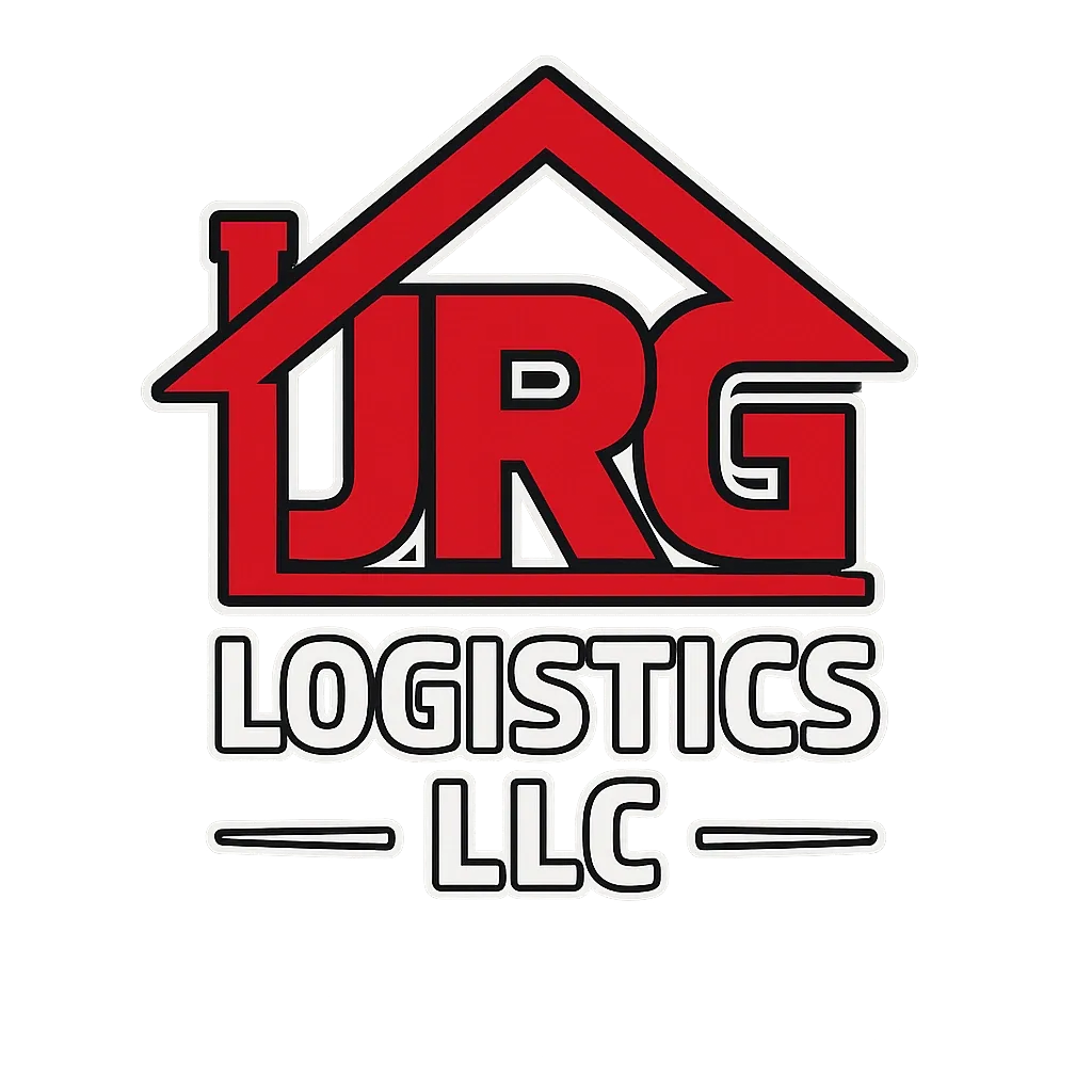 Logo of DRG Logistics LLC with a house roof design.